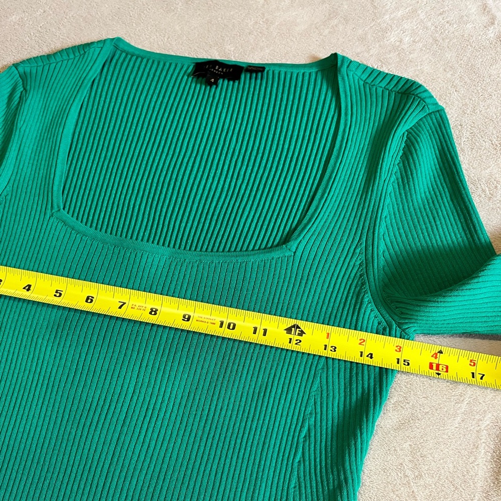 Ted Baker Square Neck Ribbed Top - Picture 10 of 12